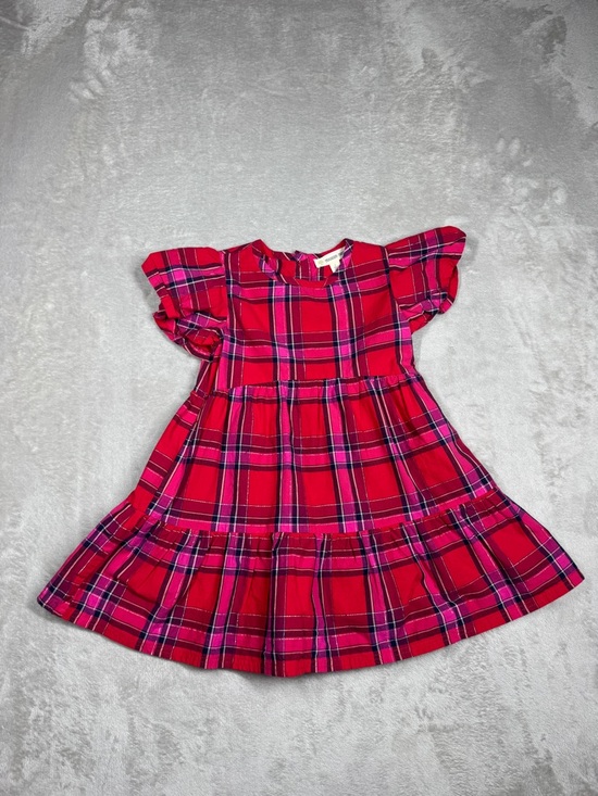 Tucker + Tate Other - Tucker + Tate Red Pink Silver Plaid Ruffle Holiday Dress Girls Size 2